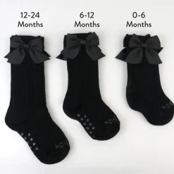 Cable Knit Knee Sock with Bow