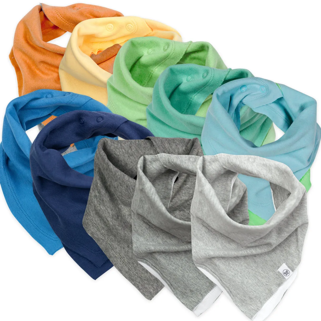 Multipack Organic Cotton Reversible Bandana Bibs