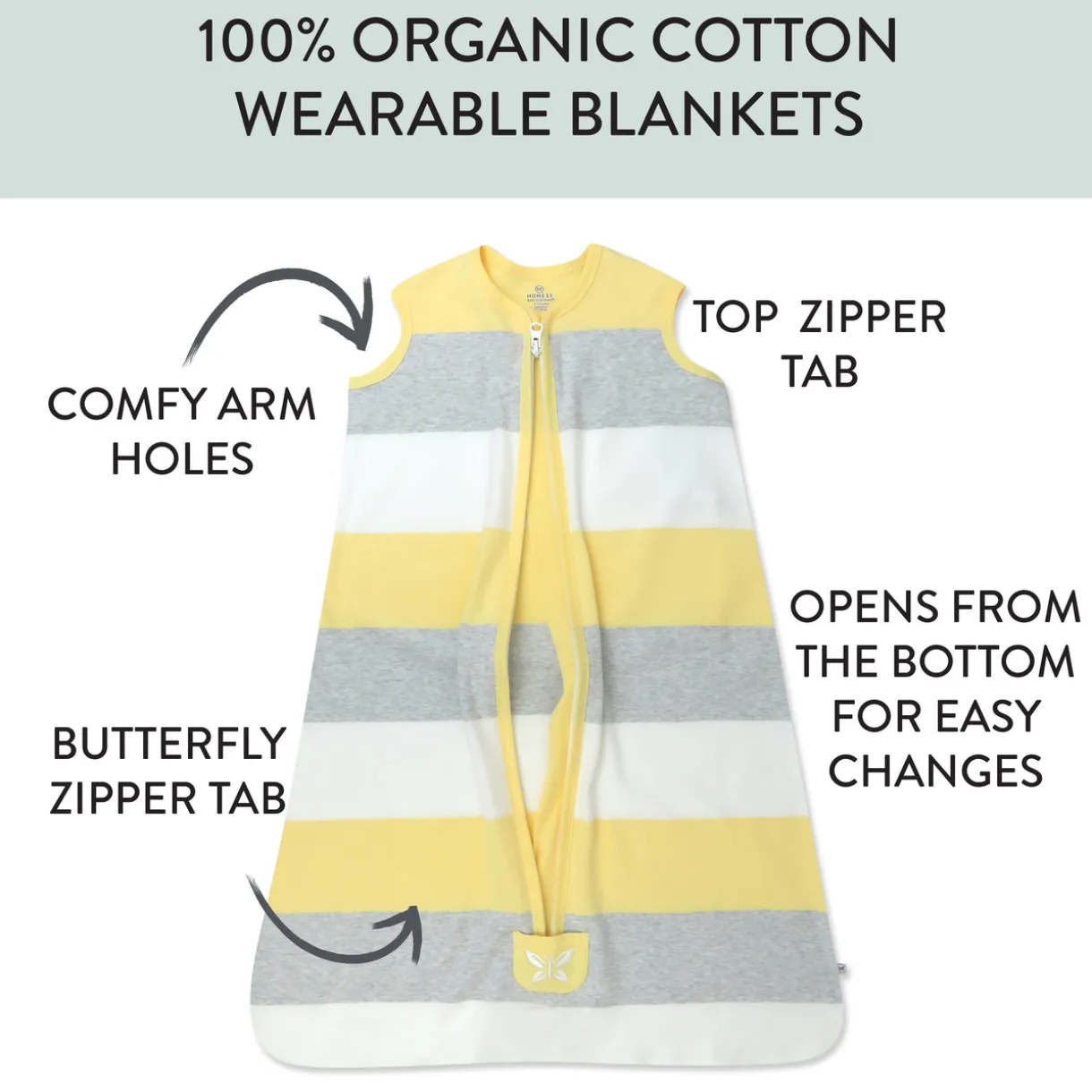 Organic Cotton Classic Wearable Blanket