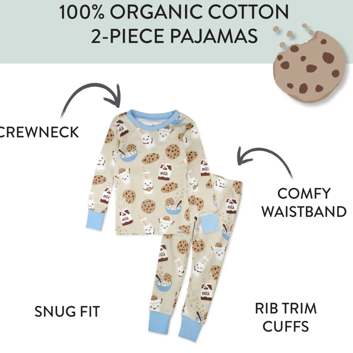 Organic Cotton Fun Foods Pajamas For Babies & Toddlers