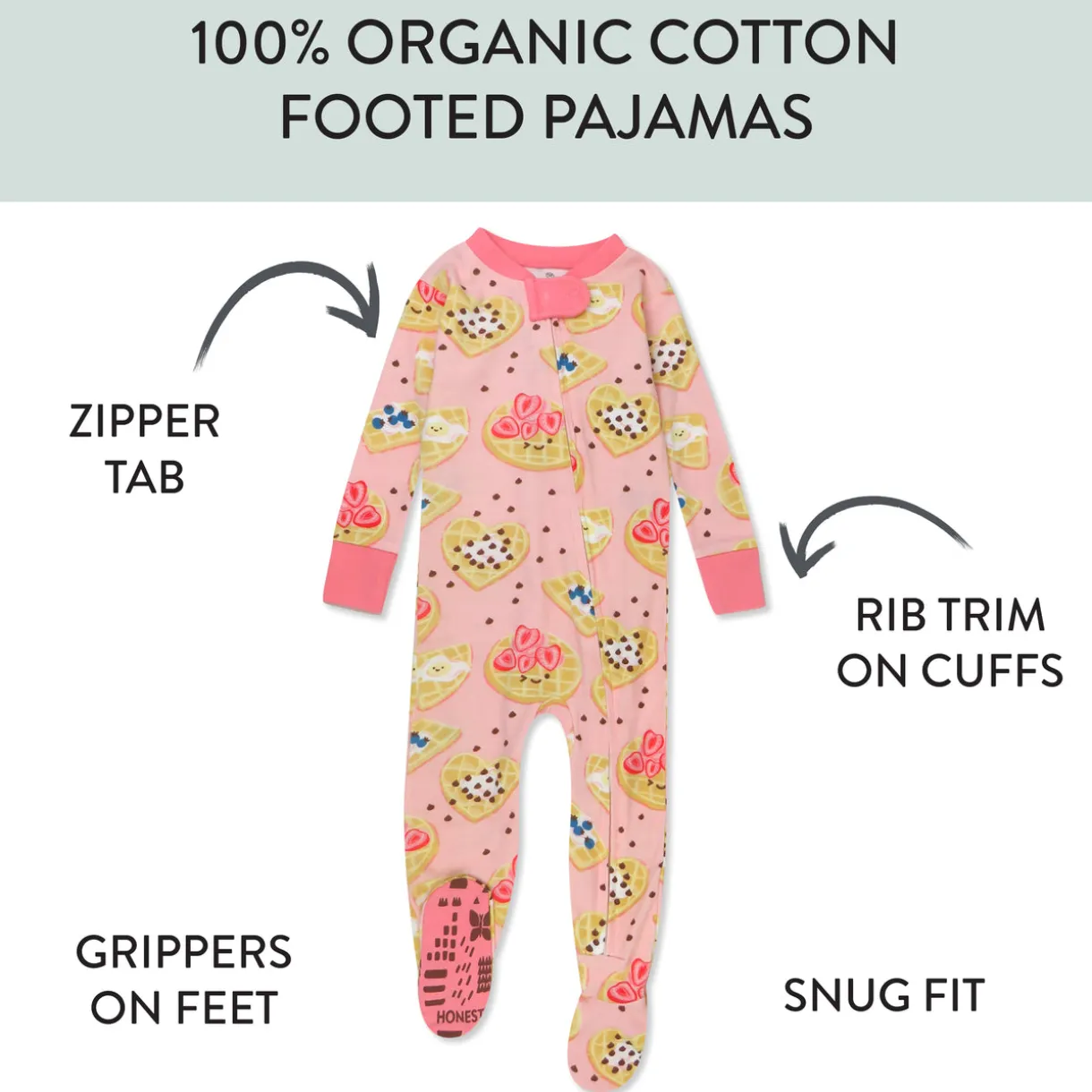 Organic Cotton Fun Foods Pajamas For Babies & Toddlers