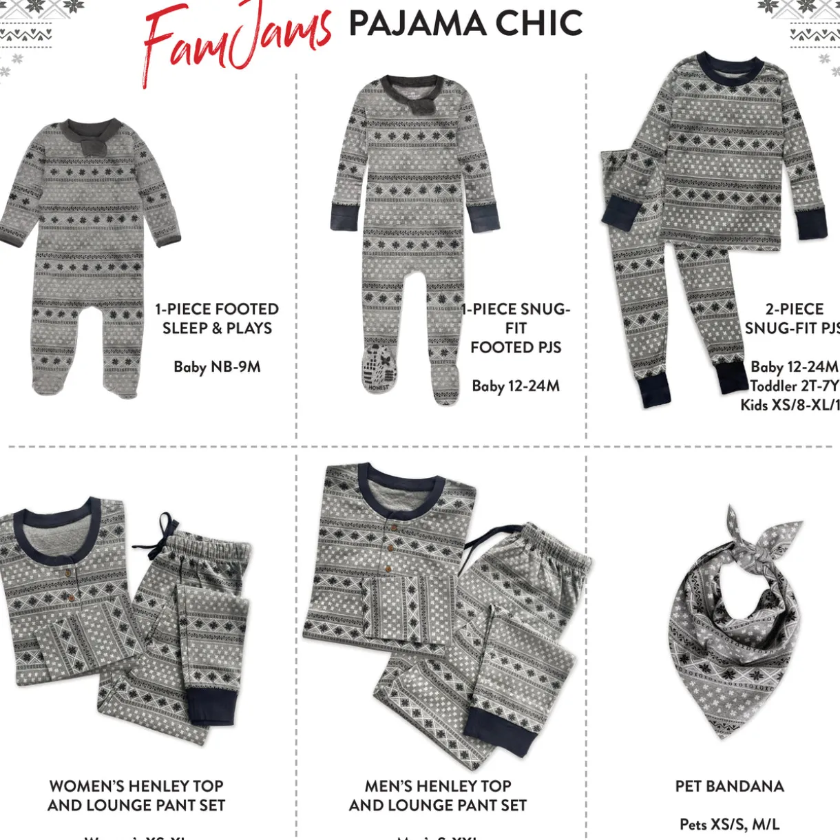 Organic Cotton Holiday Matching Family Pajamas