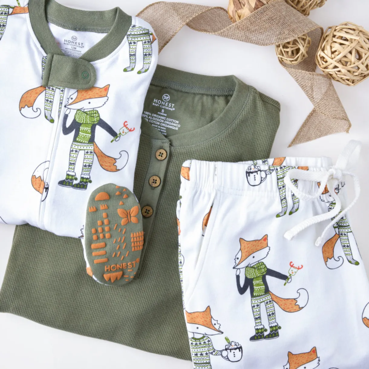 Organic Cotton Holiday Matching Family Pajamas