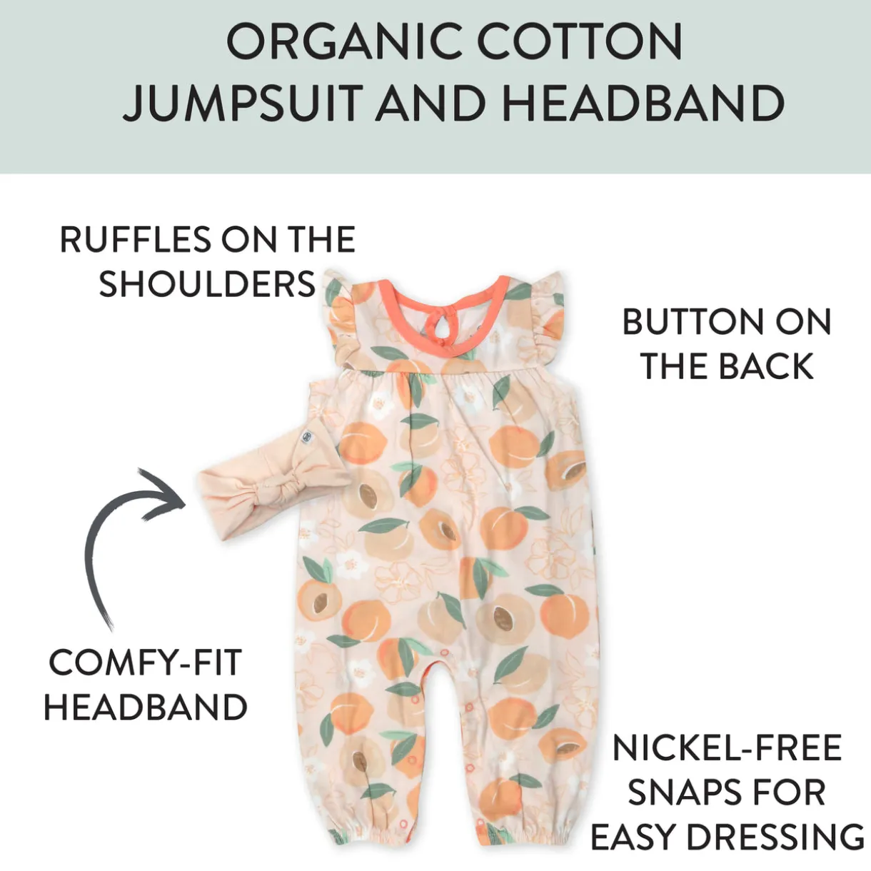 Organic Cotton Jumpsuit Coverall Set