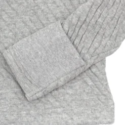 Organic Cotton Matelassé Side-Snap Kimono Top