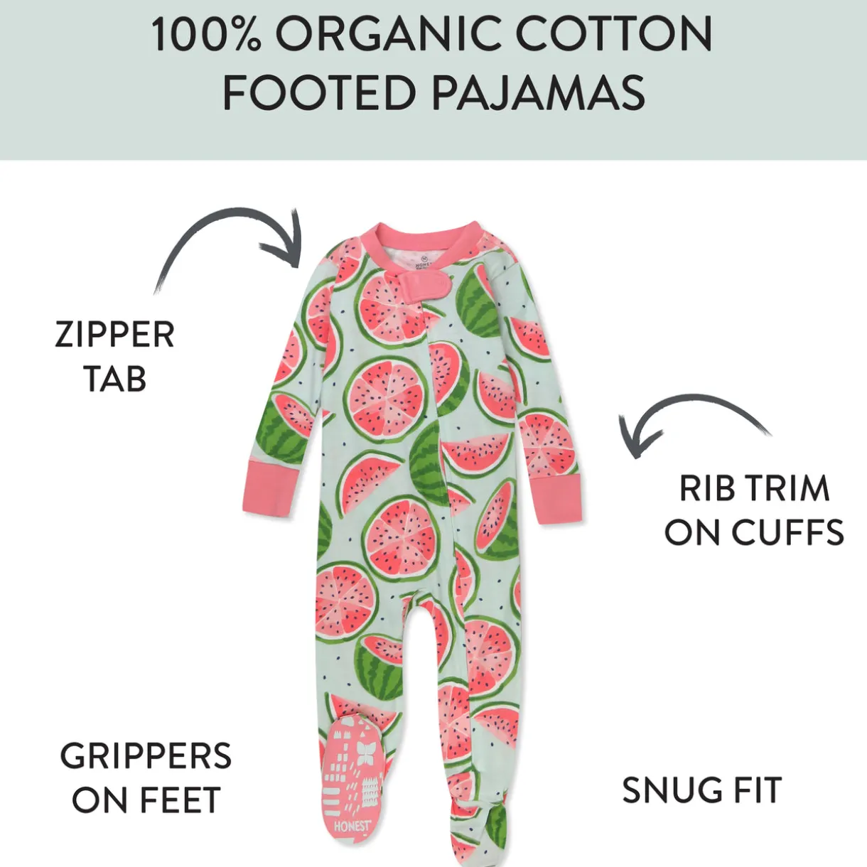 Organic Cotton Snug-Fit Footed Pajamas