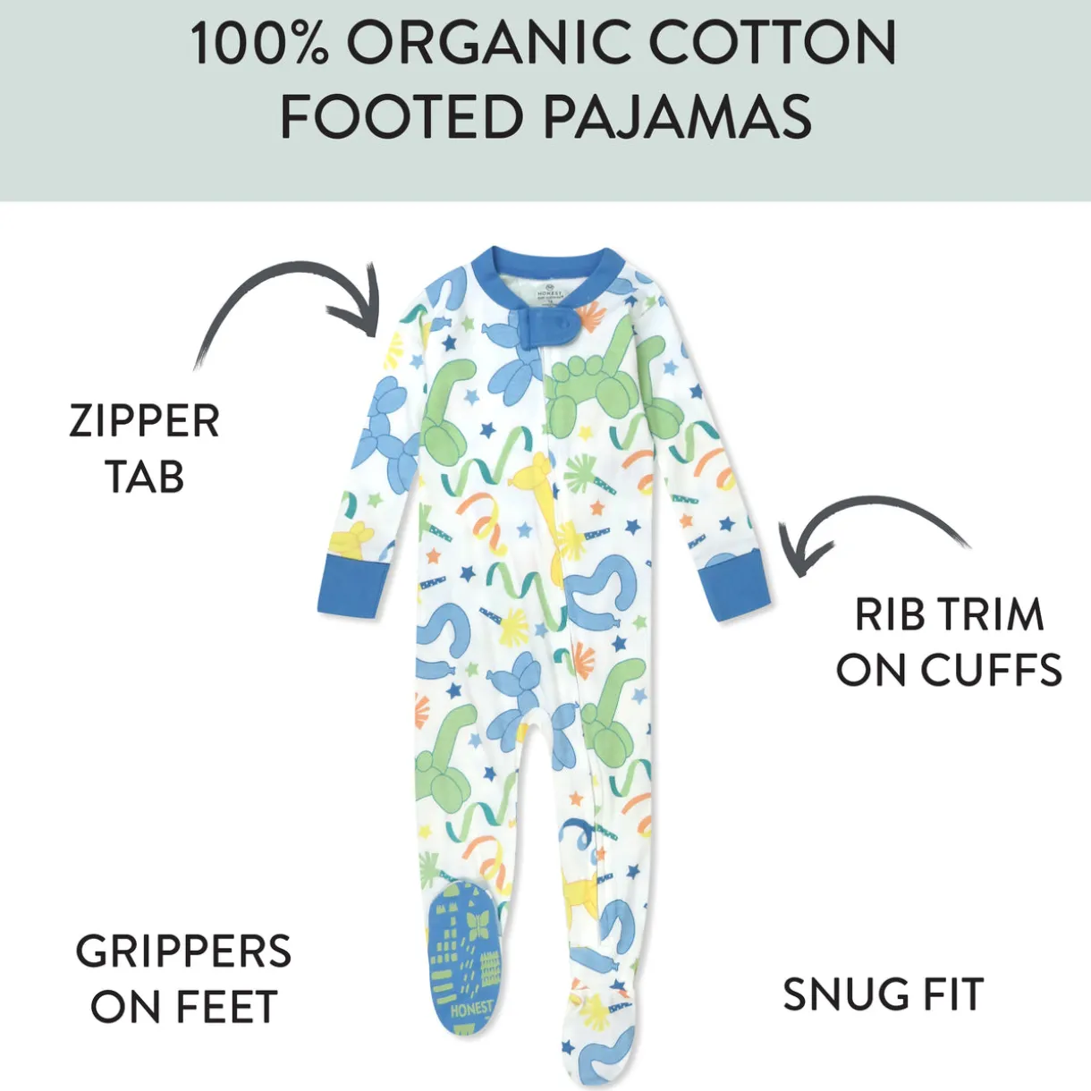 Organic Cotton Snug-Fit Footed Pajamas