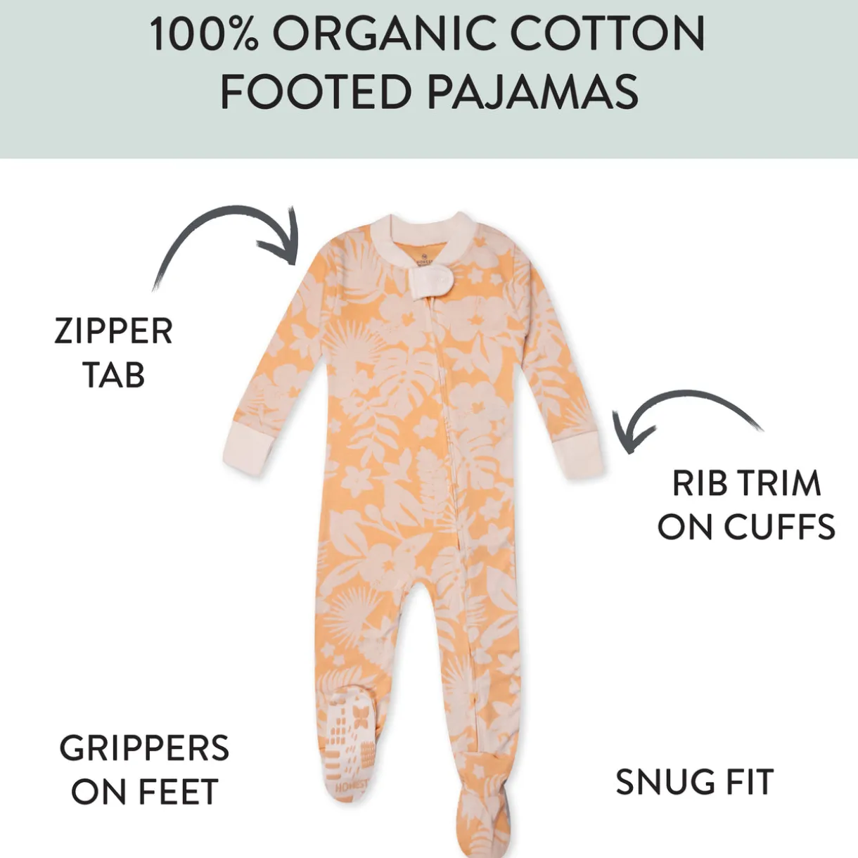 Organic Cotton Snug-Fit Footed Pajamas