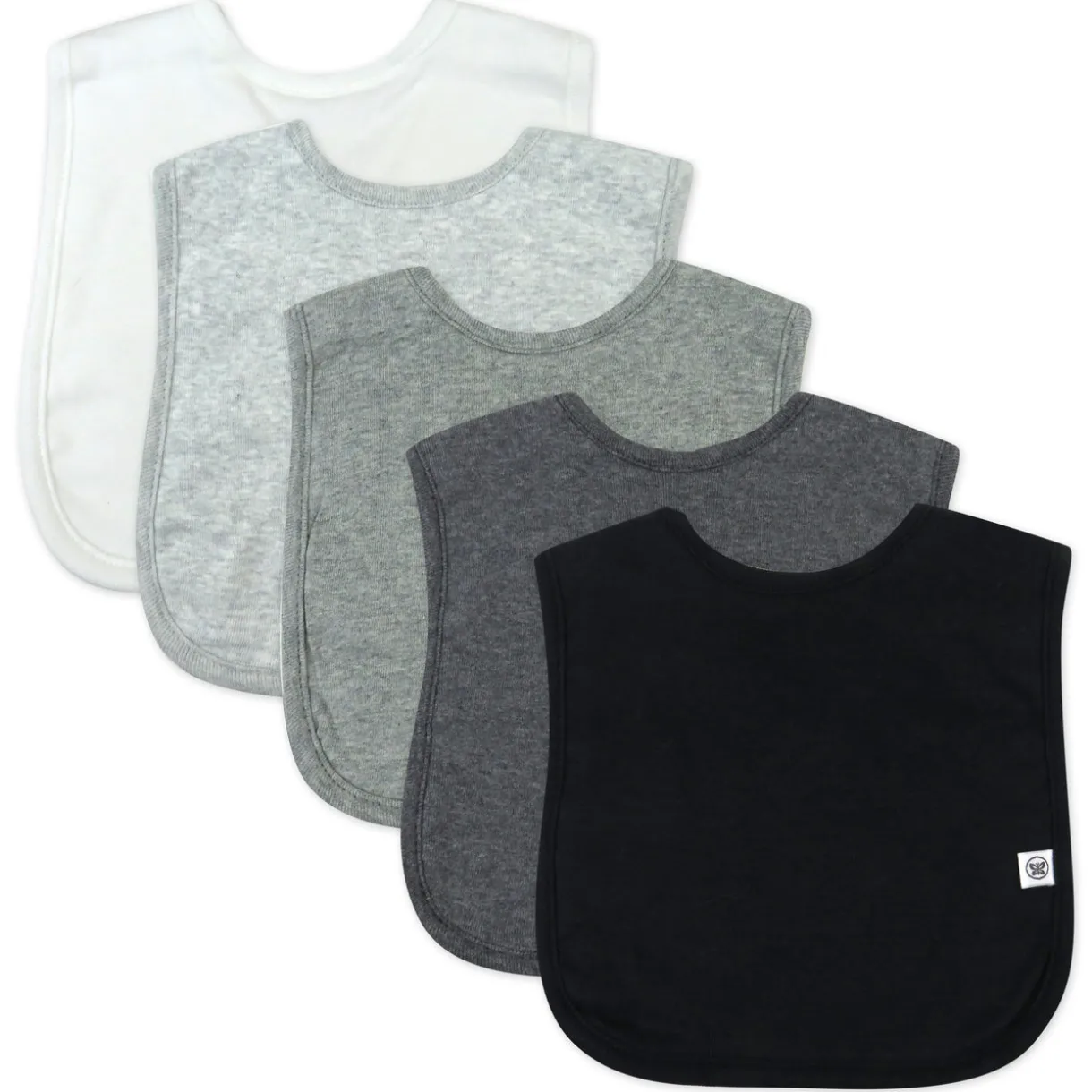 5-Pack Organic Cotton 4 in 1 Reversible Bibs