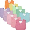 10-Pack Organic Cotton 4 in 1 Reversible Bibs