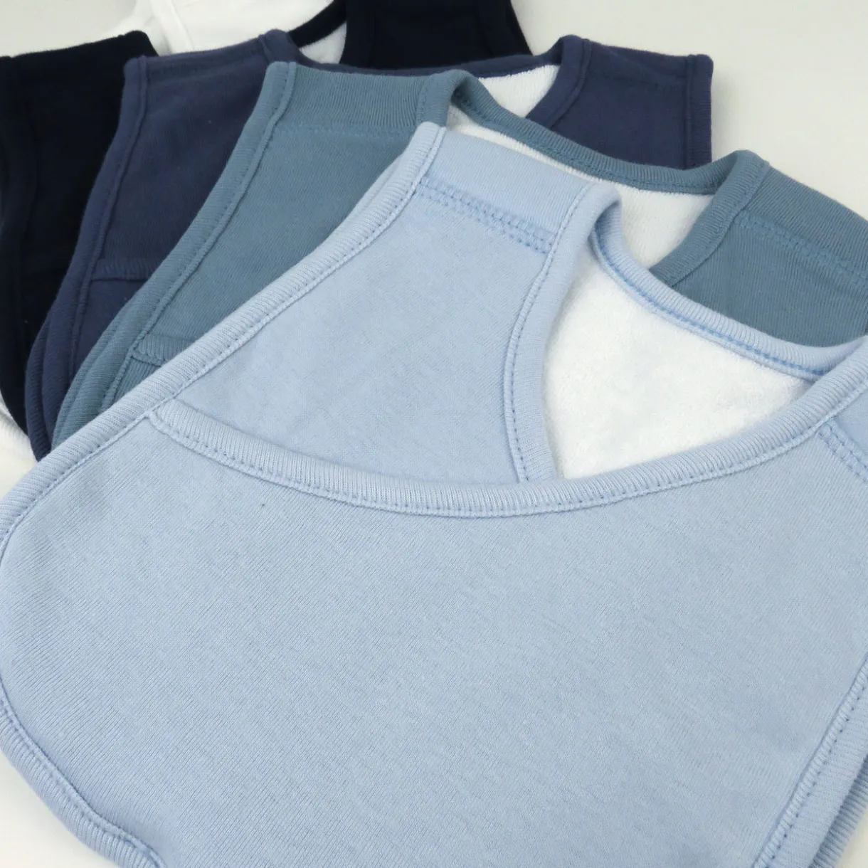 5-Pack Organic Cotton 4 in 1 Reversible Bibs