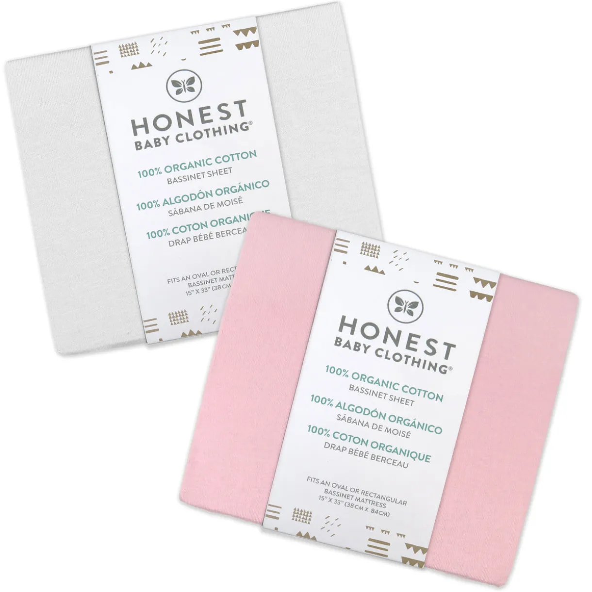 2-Pack Organic Cotton Bassinet Sheets