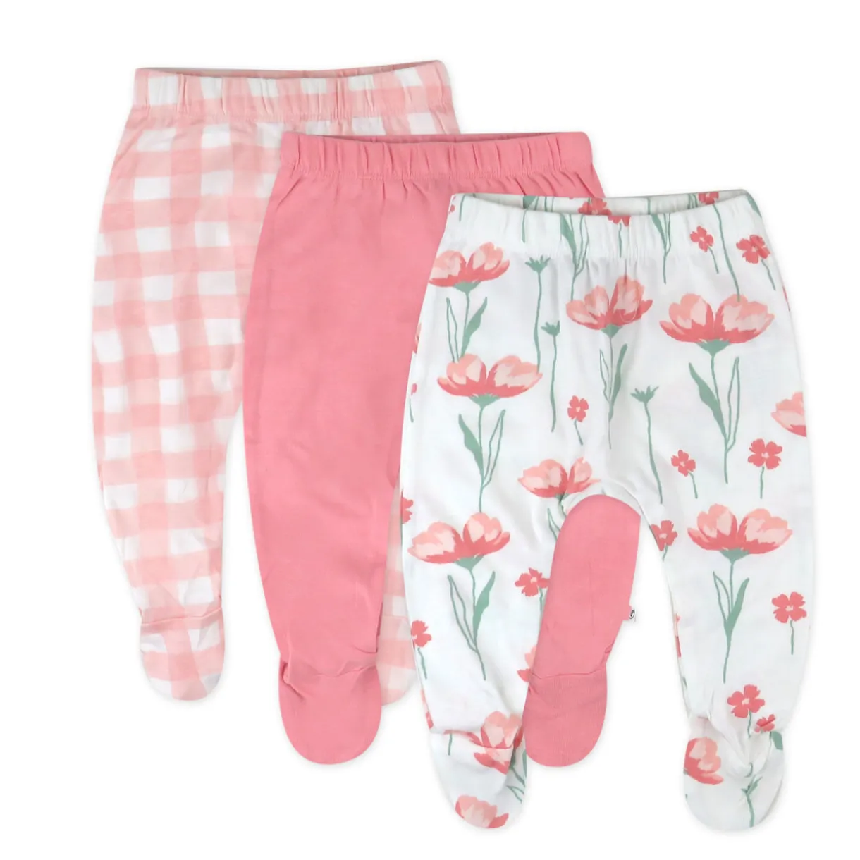 3-Pack Organic Cotton Footed Pants