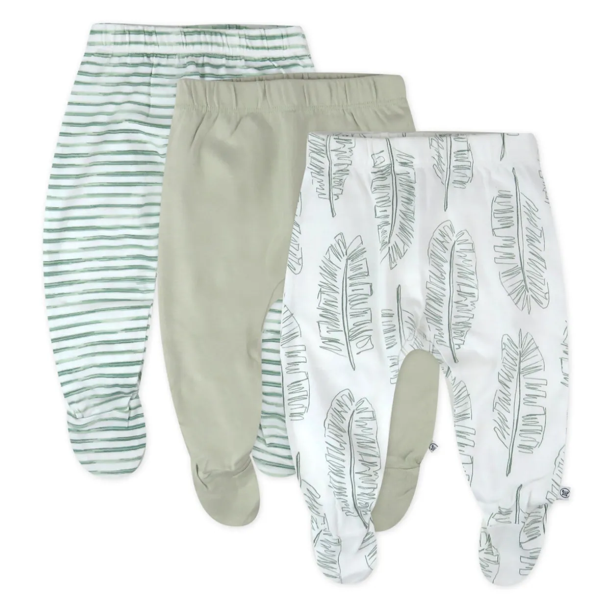 3-Pack Organic Cotton Footed Pants