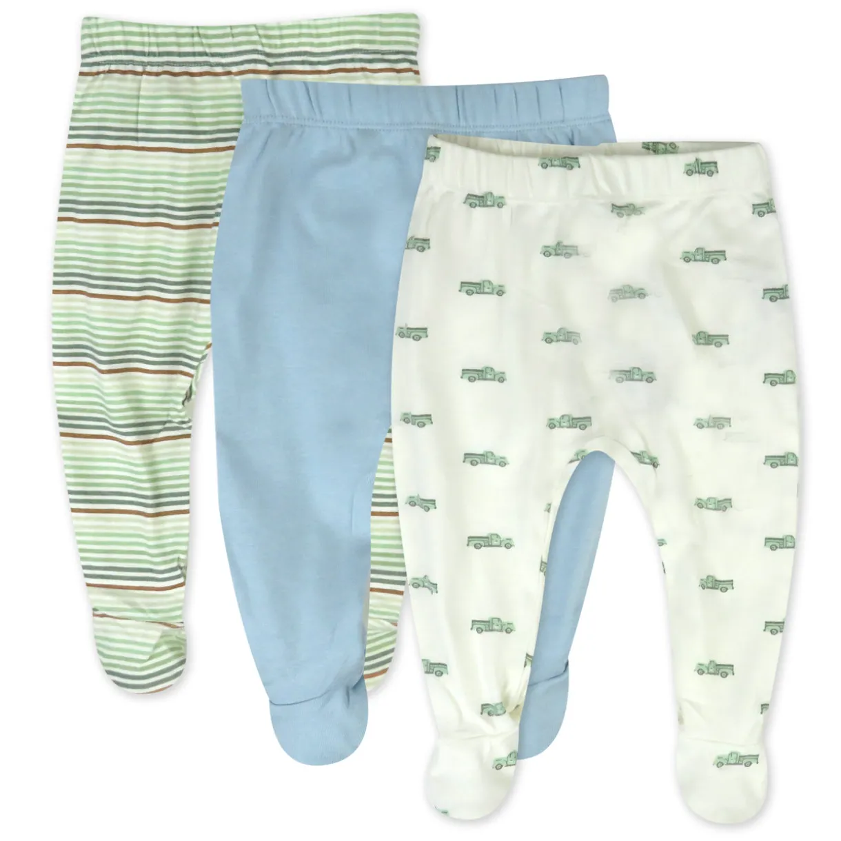 3-Pack Organic Cotton Footed Pants