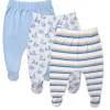 3-Pack Organic Cotton Footed Pants