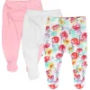 3-Pack Organic Cotton Footed Pants