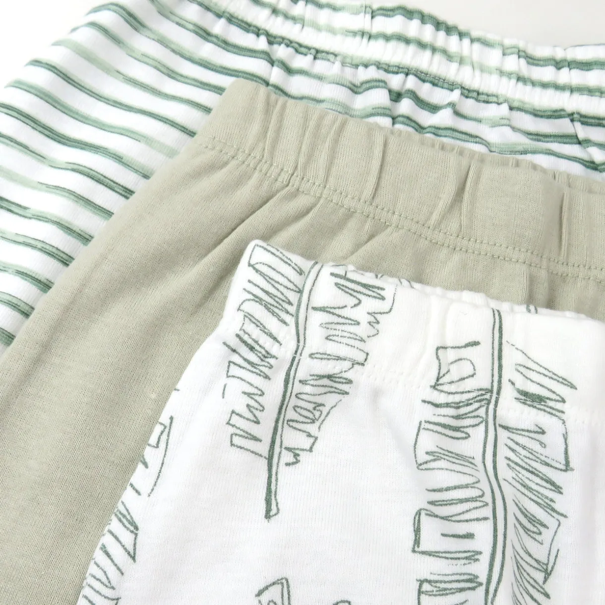 3-Pack Organic Cotton Footed Pants