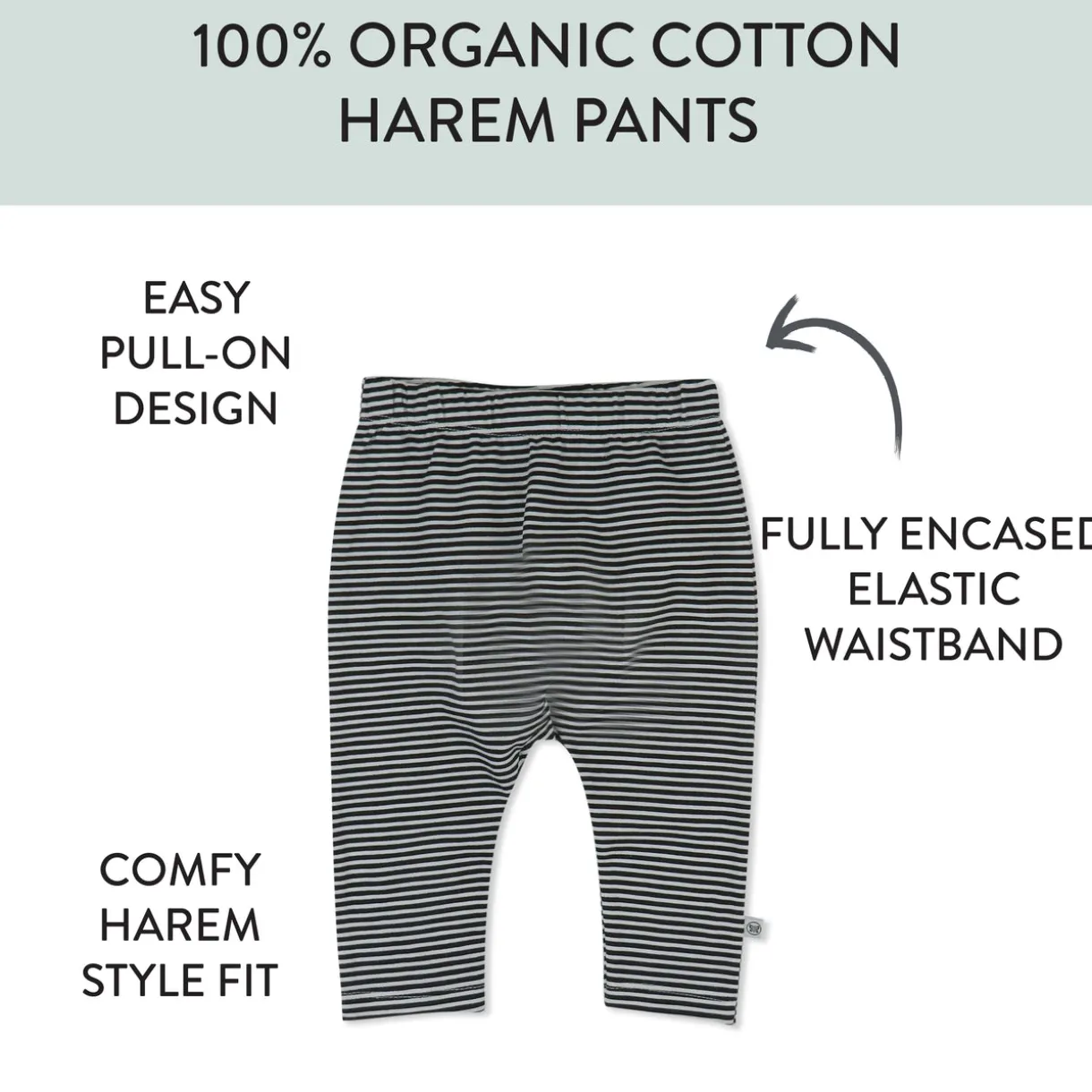 2-Pack Organic Cotton Harem Pants