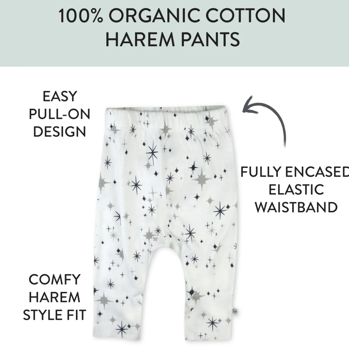 2-Pack Organic Cotton Harem Pants