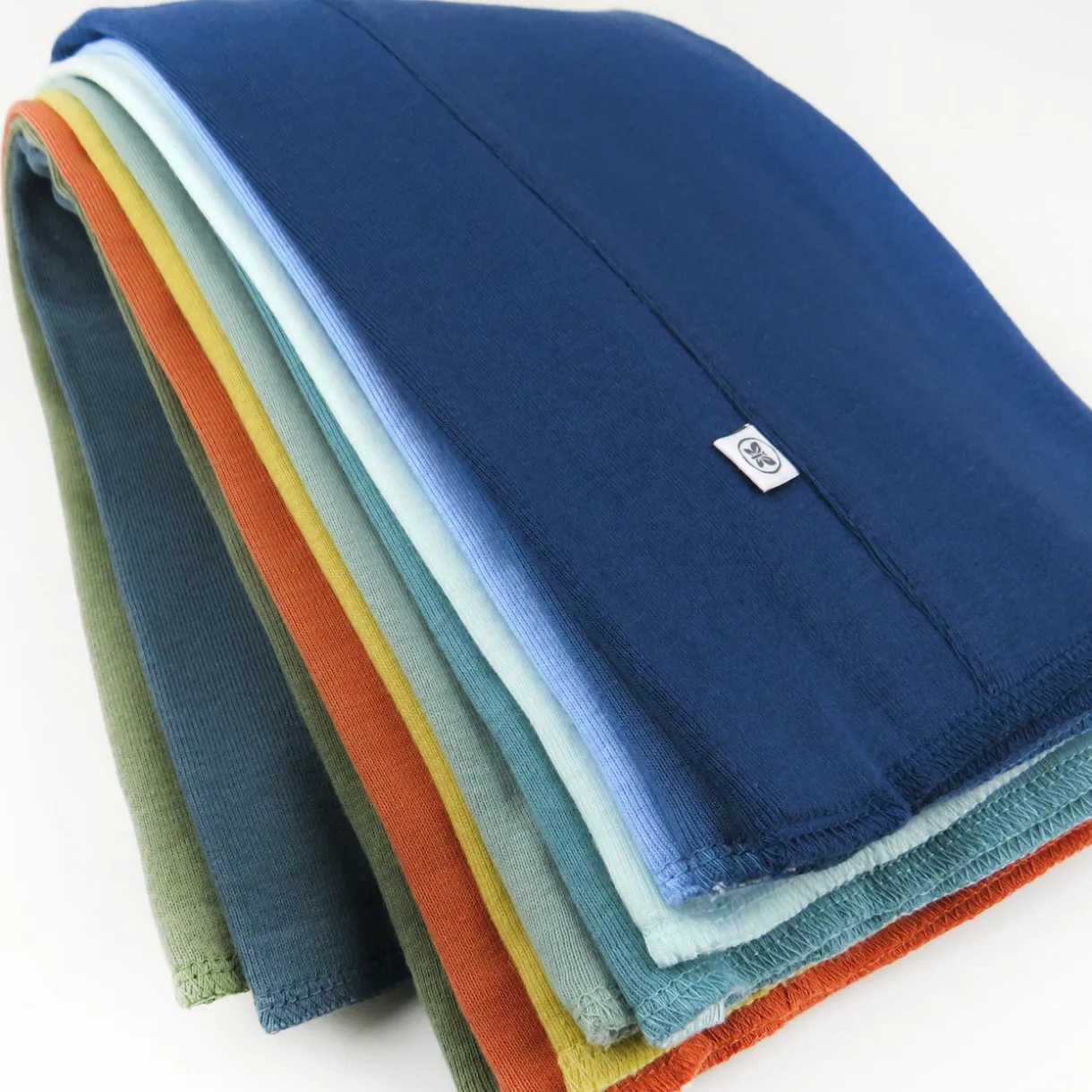 10-Pack Organic Cotton Knit Tri-fold Burp Cloths