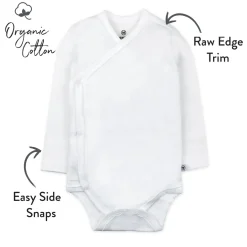 6-Pack Organic Cotton Long Sleeve Kimono Bodysuit & Footed Pant Bundle
