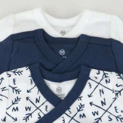 3-Pack Organic Cotton Long Sleeve Side-Snap Bodysuits