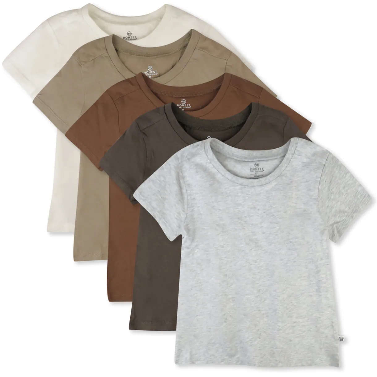 5-Pack Organic Cotton Short Sleeve T-Shirts