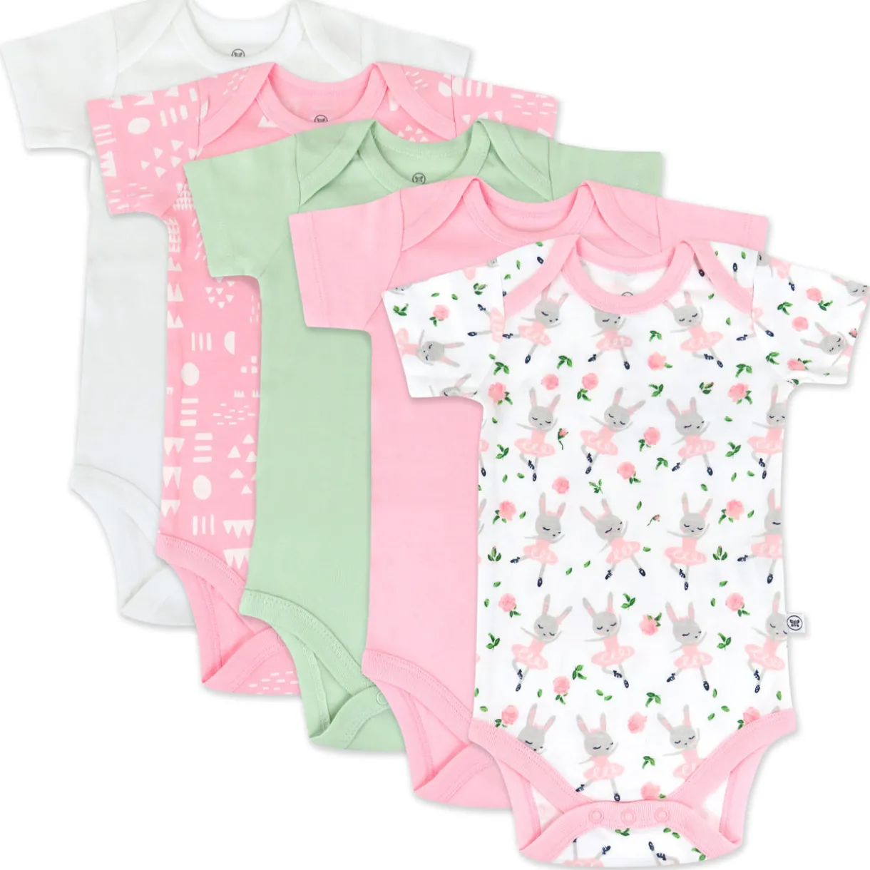 5-Pack Organic Cotton Short Sleeve Bodysuits