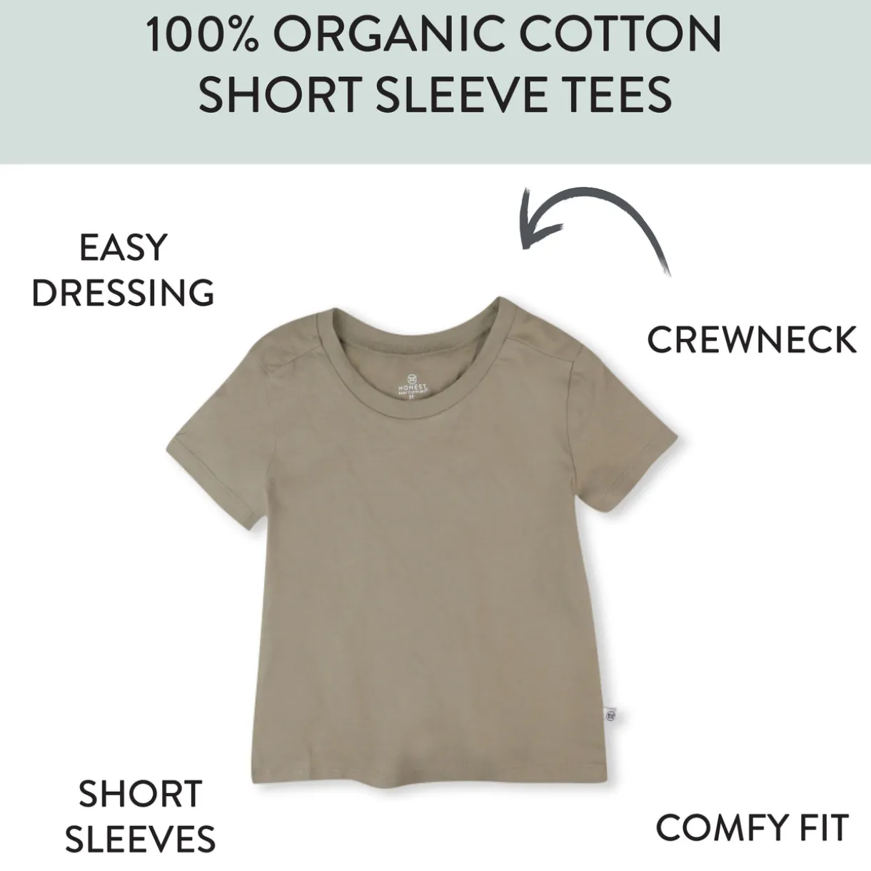 5-Pack Organic Cotton Short Sleeve T-Shirts
