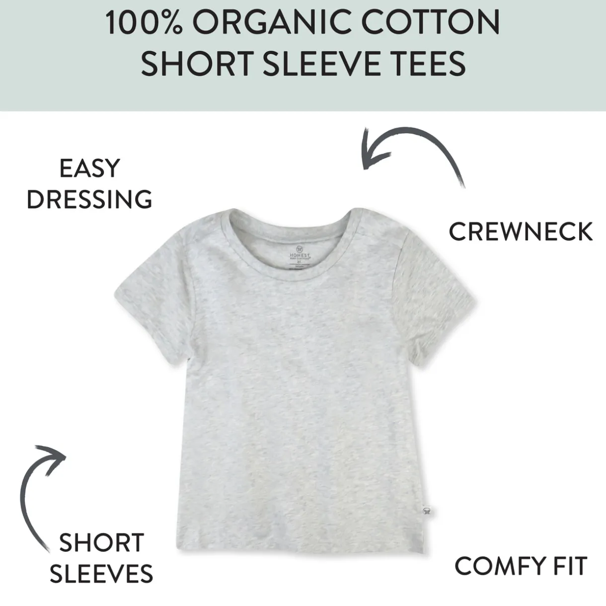 5-Pack Organic Cotton Short Sleeve T-Shirts