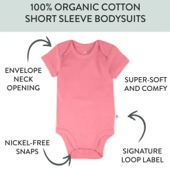 10-Pack Organic Cotton Short Sleeve Bodysuits
