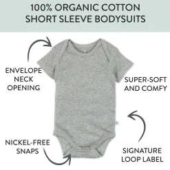10-Pack Organic Cotton Short Sleeve Bodysuits