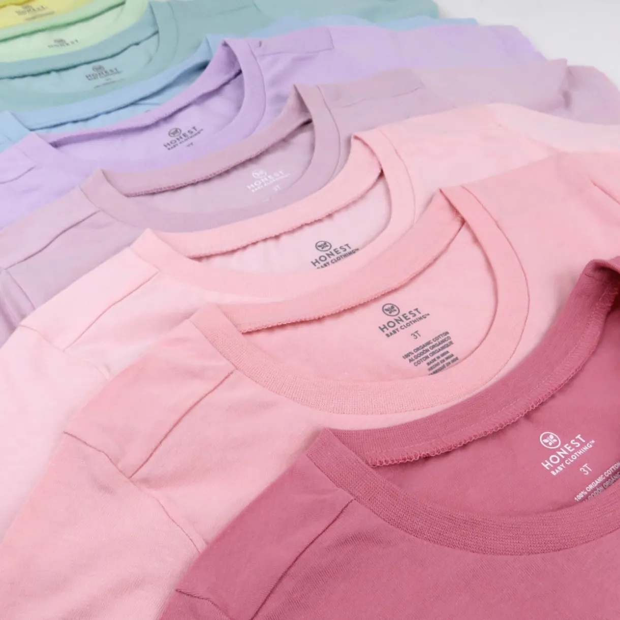 20-Pack Organic Cotton Short Sleeve T-Shirts Bundle