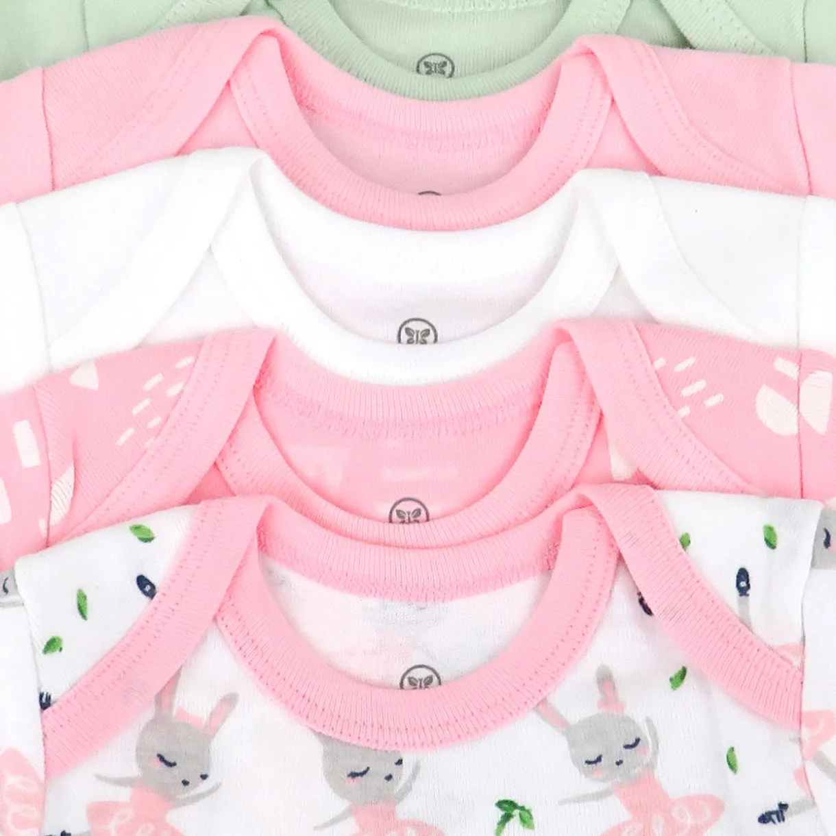5-Pack Organic Cotton Short Sleeve Bodysuits