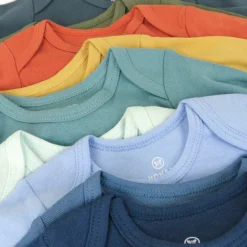 20-Pack Organic Cotton Short Sleeve Bodysuit & Bandana Bib Burp Cloth Bundle