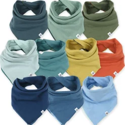20-Pack Organic Cotton Short Sleeve Bodysuit & Bandana Bib Burp Cloth Bundle