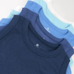 5-Pack Organic Cotton Sleeveless Muscle T-Shirts
