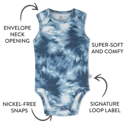 3-Pack Organic Cotton Sleeveless Bodysuits