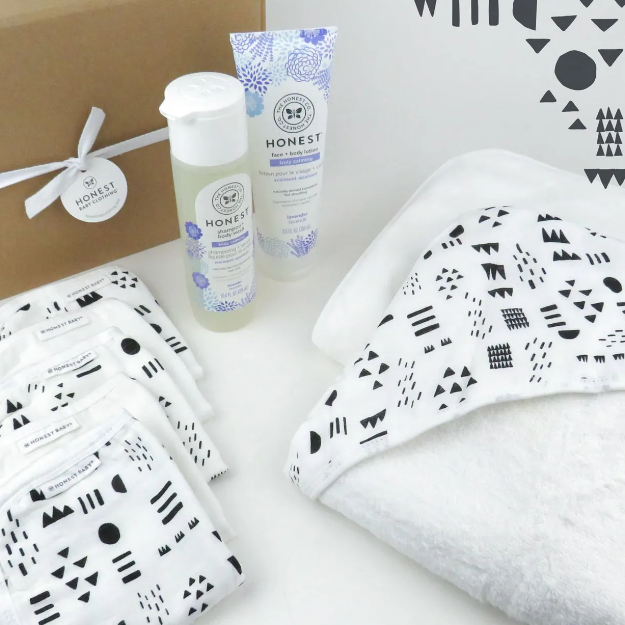 9-Piece BUBBLES & CUDDLES Organic Cotton Bath Gift Set