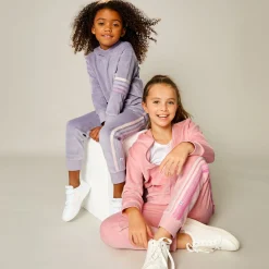 2 Piece Cozy Velour Pop Over Hoodie and Sweatpant Set