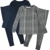 4-Piece Long Sleeve PJ Set