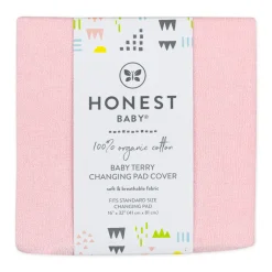 2-Piece Organic Cotton Printed & Terry Changing Pad Cover Set