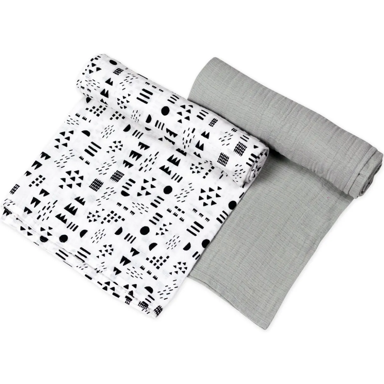 SNUGGLE TIME 2-Pack Organic Cotton Swaddle Blankets Gift Set